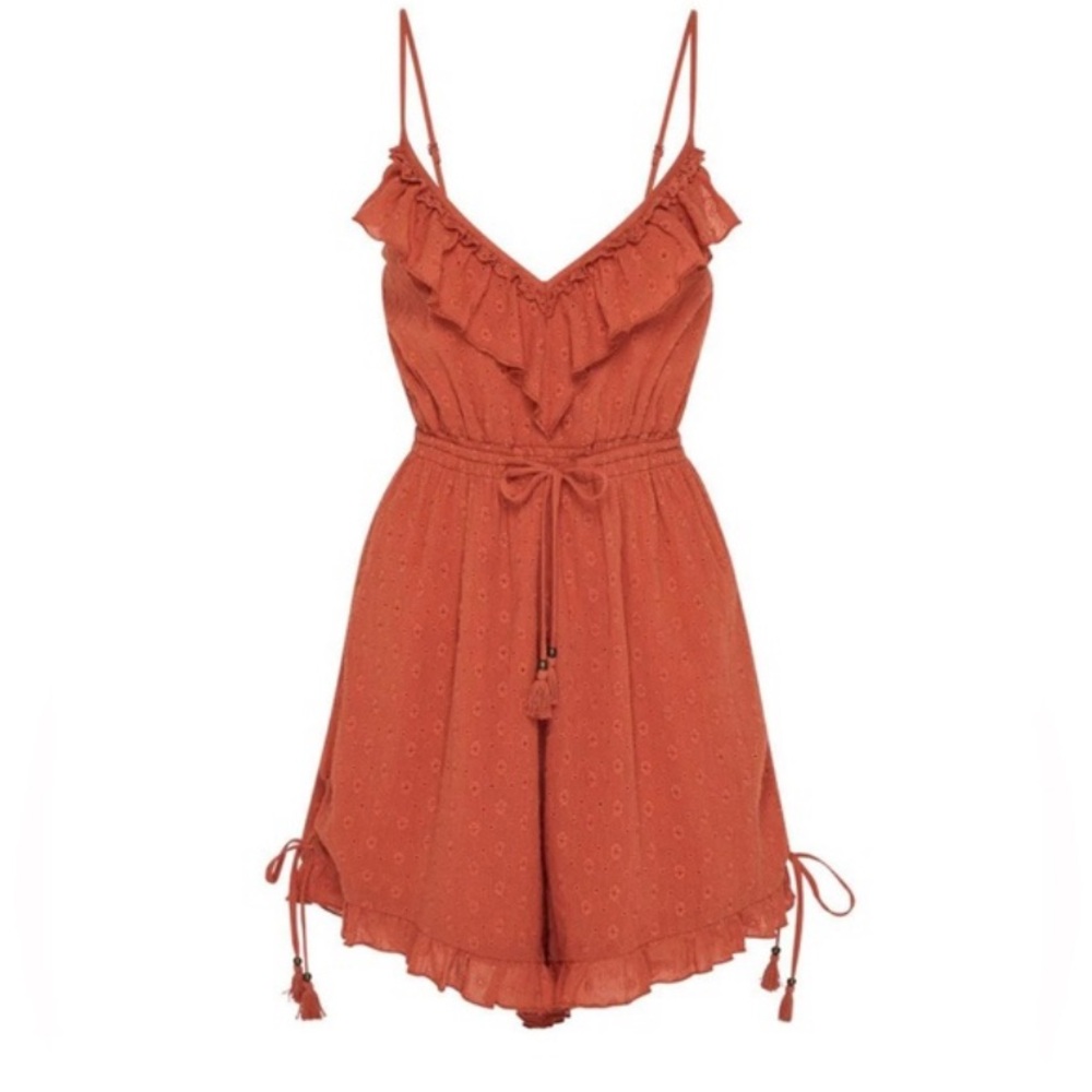 Spell & the Gypsy Terracotta Ruffle Jumpsuit